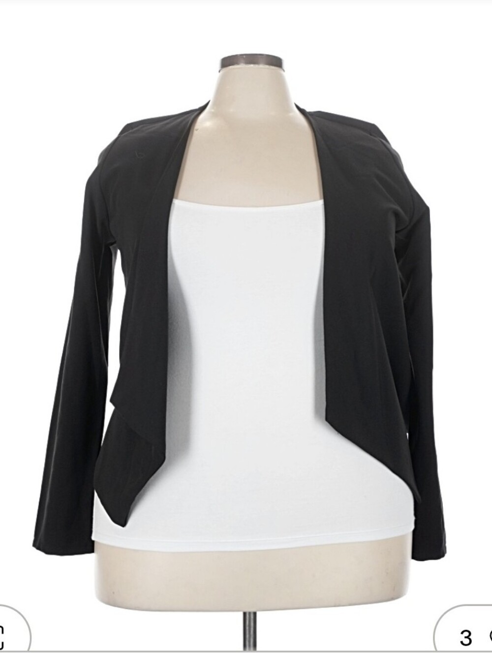 Black Open-Front Women's Jacket
